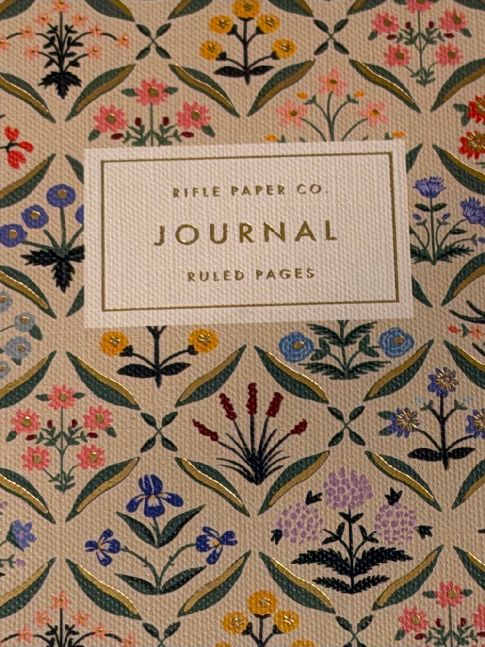 Rifle Paper Co. Estee Hardcover Journal w/ Pen Floral Trellis w/ Elastic & Pen